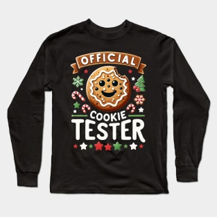 Official Cookie Tester Vintage Christmas Baking Long Sleeve T-Shirt